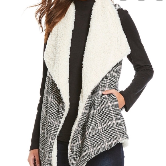 Wrap Coat Reversible Plaid Sherpa Fleece Lined - Picture 1 of 11